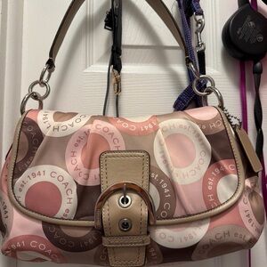 Coach Multicolor Logo Shoulder Bag